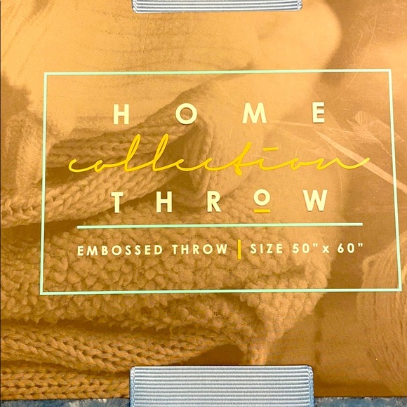 Embossed Throw, Blue - Picture 2 of 3